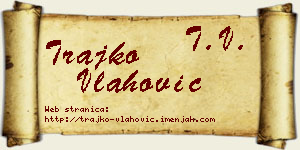 Trajko Vlahović vizit kartica
